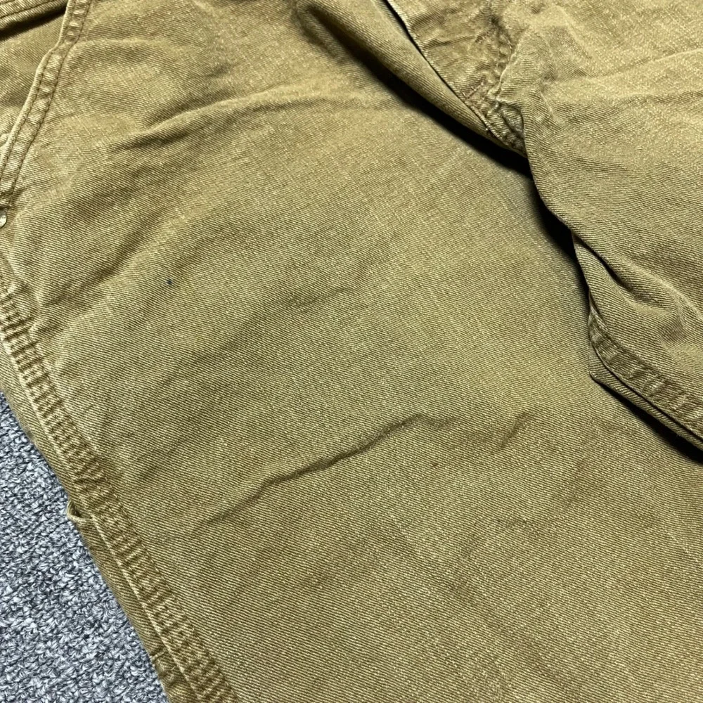 Vintage Lee Dungarees Carpenter Pants 34x30 Brown Canvas Workwear Utility 90s